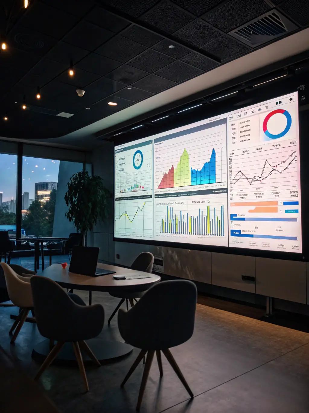 A clean, modern dashboard interface showing real-time data analytics and key performance indicators within the Workpath One CRM.